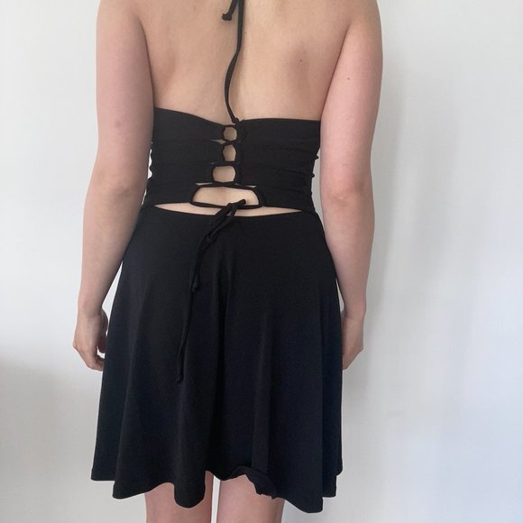 [NEW] Little Black Halter Dress - Picture 3 of 3